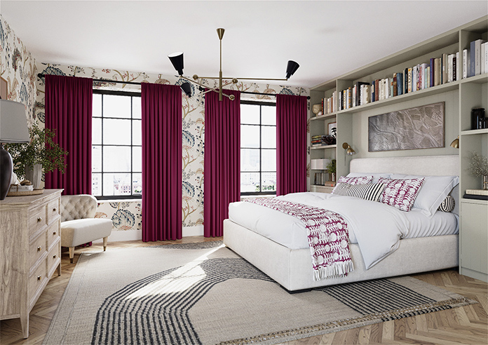 Kyoto Faux Silk, Pink Rouge - Made to Measure Curtains - Image 7